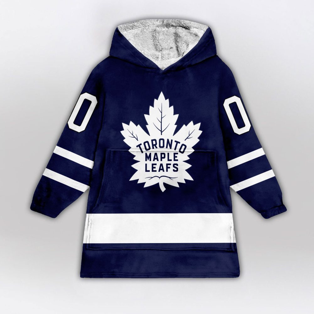 Toronto Maple Leafs Blanket Hoodie Custom Name And Number - Image 2