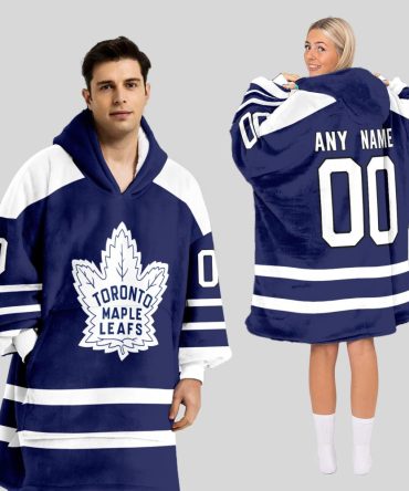 Toronto Maple Leafs Blanket Hoodie Custom Name And Number
