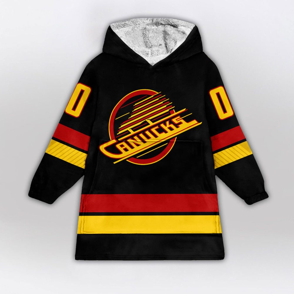 Vancouver Canucks Blanket Hoodie Custom Name And Number - Image 2