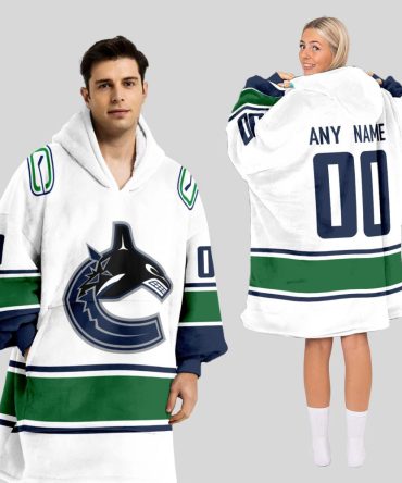 Vancouver Canucks Blanket Hoodie Custom Name And Number