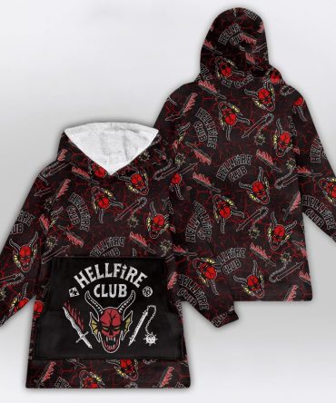 Stranger Hellfire Club Unisex Blanket Hoodie