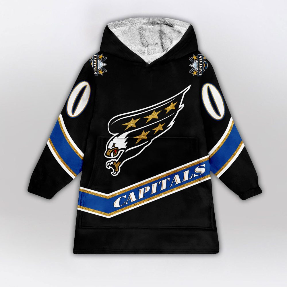 Washington Capitals Blanket Hoodie Custom Name And Number - Image 2