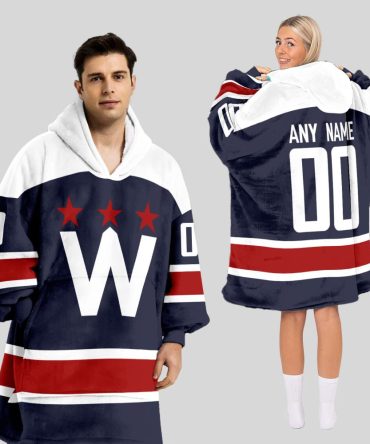 Washington Capitals Blanket Hoodie Custom Name And Number
