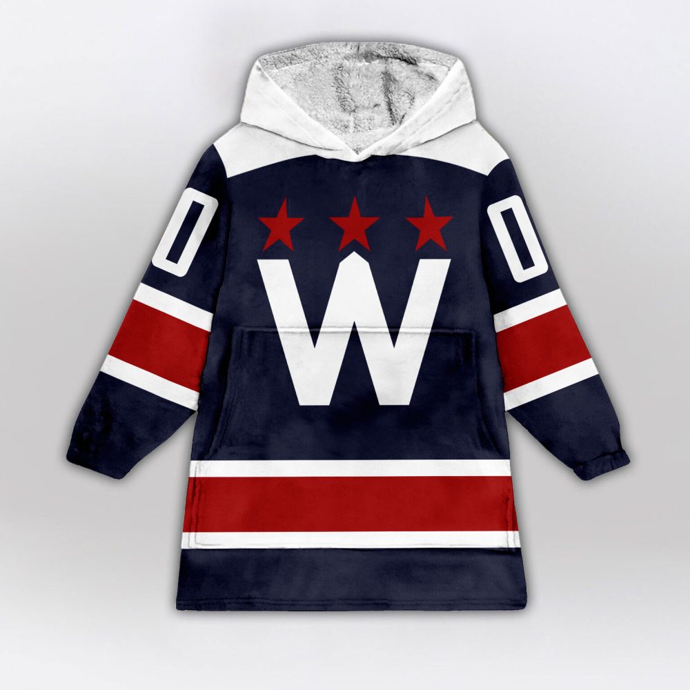 Washington Capitals Blanket Hoodie Custom Name And Number - Image 2