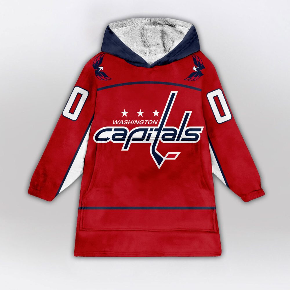 Washington Capitals Blanket Hoodie Custom Name And Number - Image 2