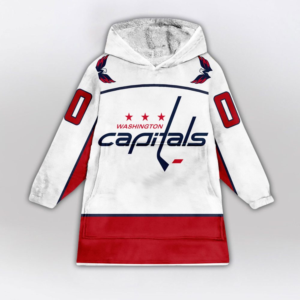Washington Capitals Blanket Hoodie Custom Name And Number - Image 2