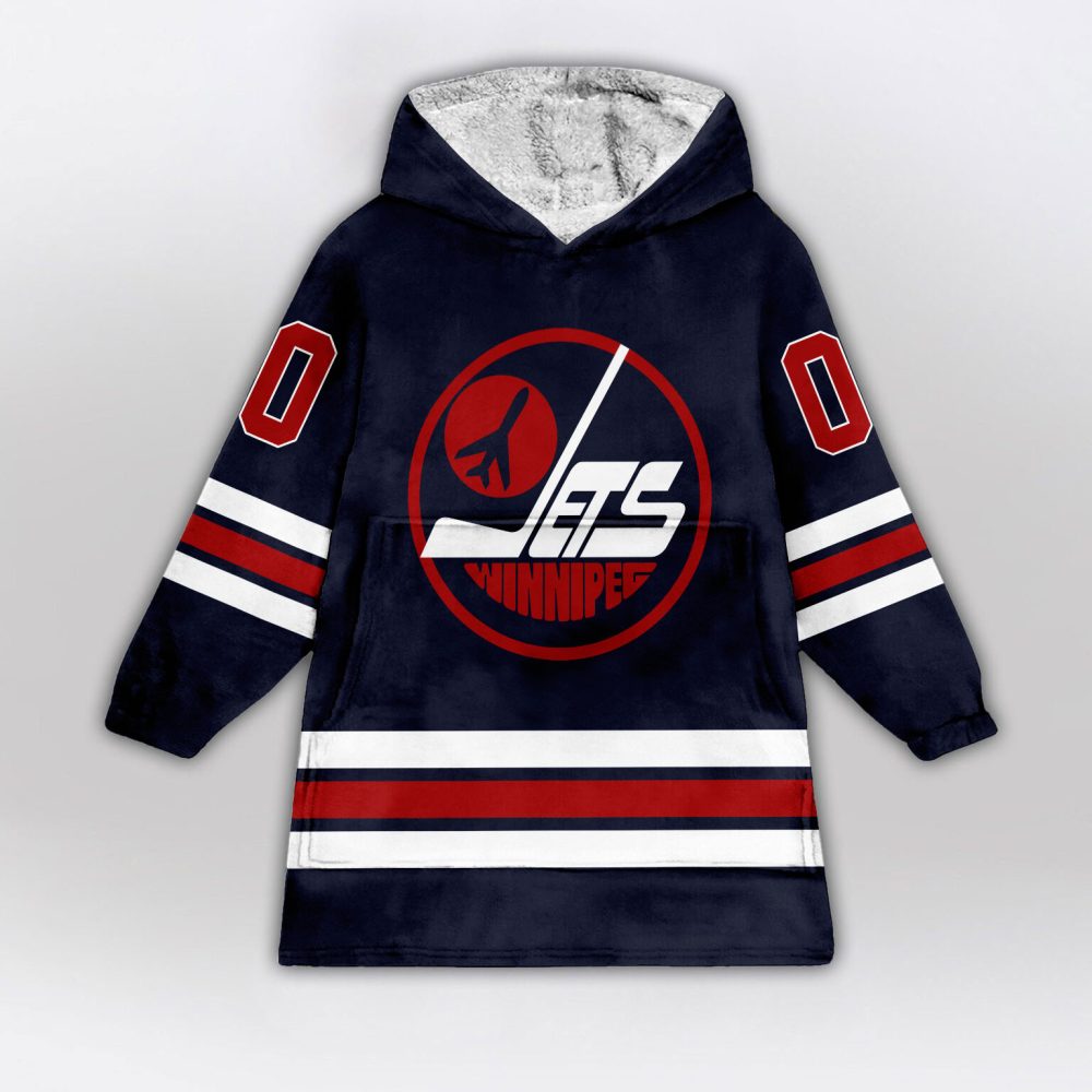 Winnipeg Jets Blanket Hoodie Custom Name And Number - Image 2