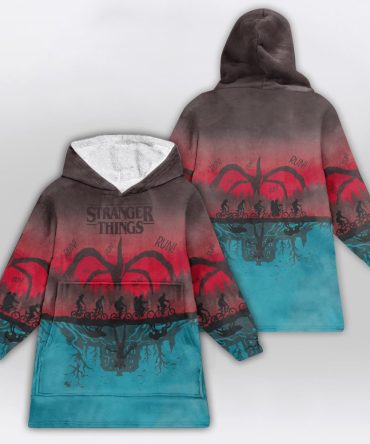 Stranger Upside Down Unisex Blanket Hoodie