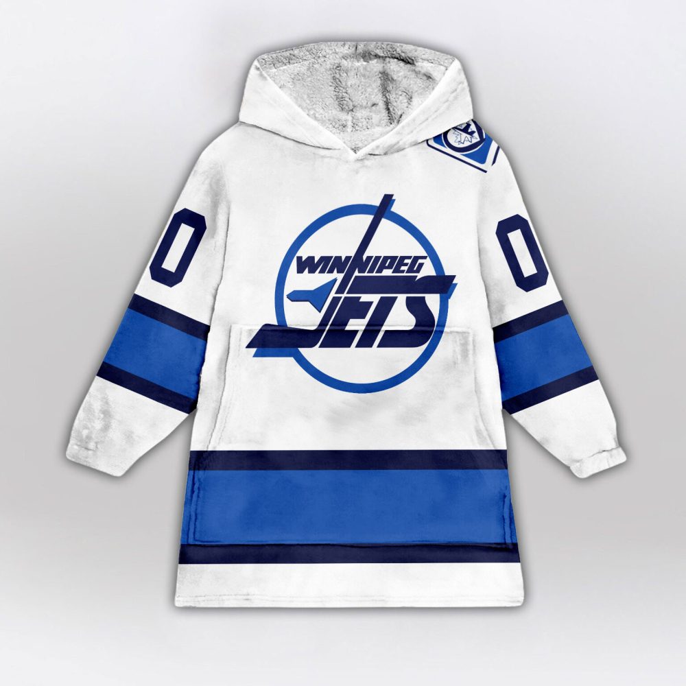 Winnipeg Jets Blanket Hoodie Custom Name And Number - Image 2