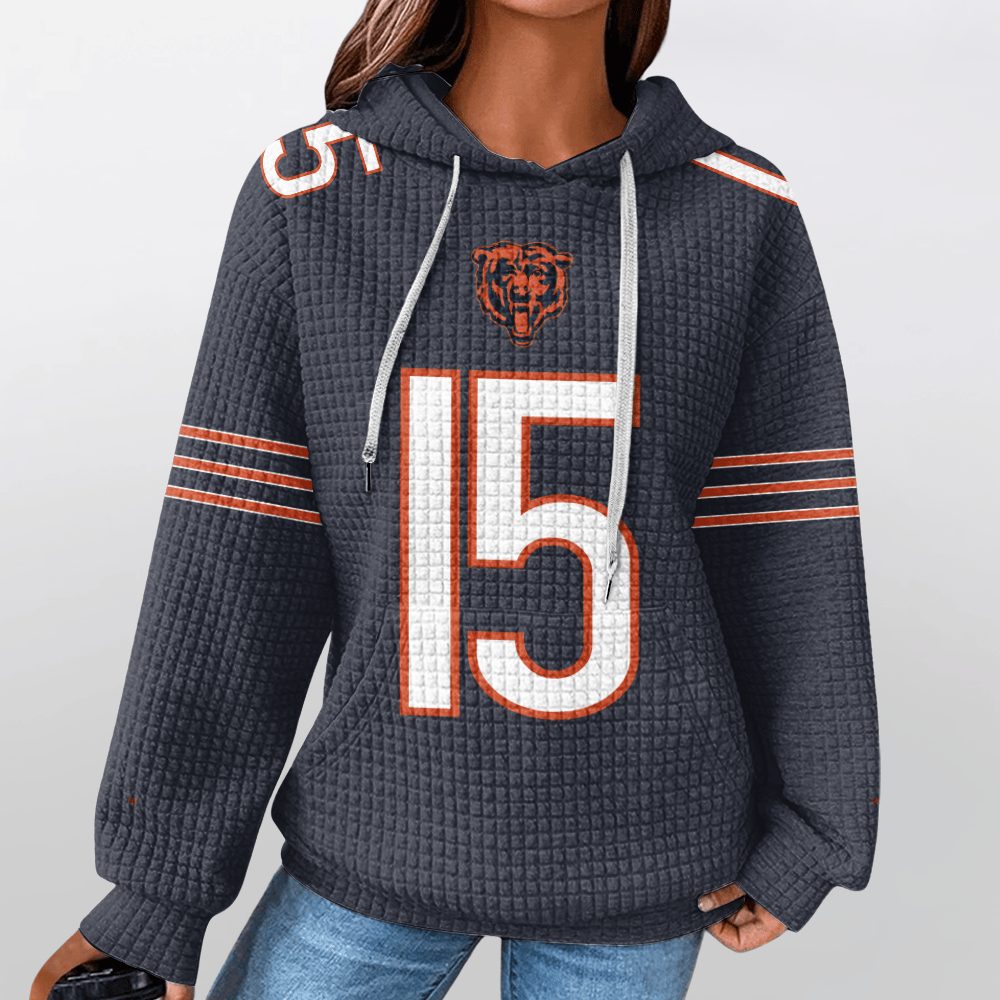 Unisex Chicago R.O 15 Waffle Hoodie - Image 2