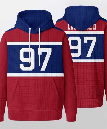 Unisex New York G D.L 97 Waffle Hoodie