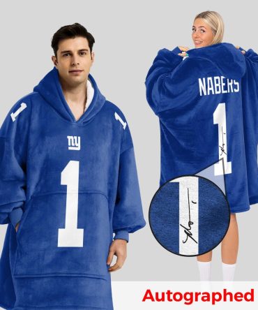 Autographed M.N 1 New York G Football Unisex Blanket Hoodie