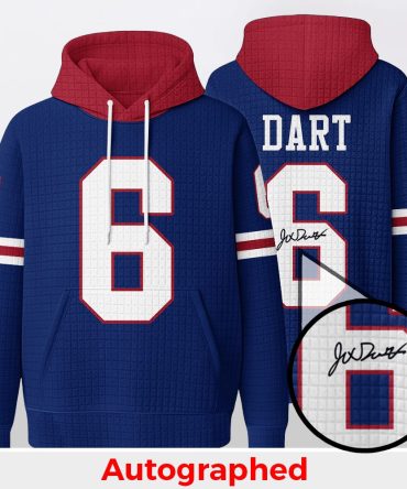 Autographed Unisex New York G J.D 6 Waffle Hoodie