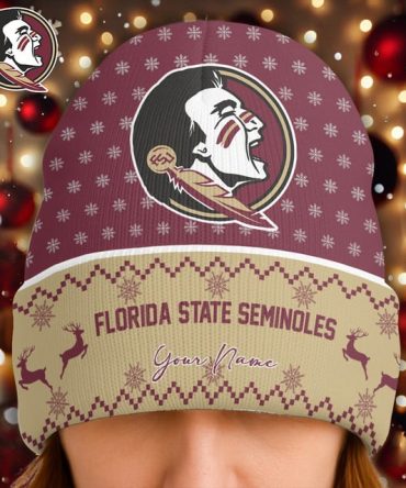 Custom Florida State Seminoles Winter Beanie - Personalized Gift For Fans