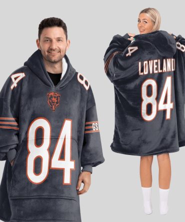 84 Chicago Football Unisex Blanket Hoodie