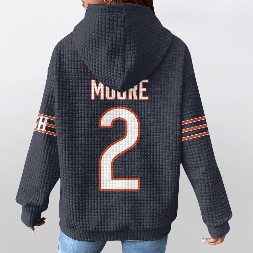 Unisex Chicago D.J.M 2 Waffle Hoodie - Image 3