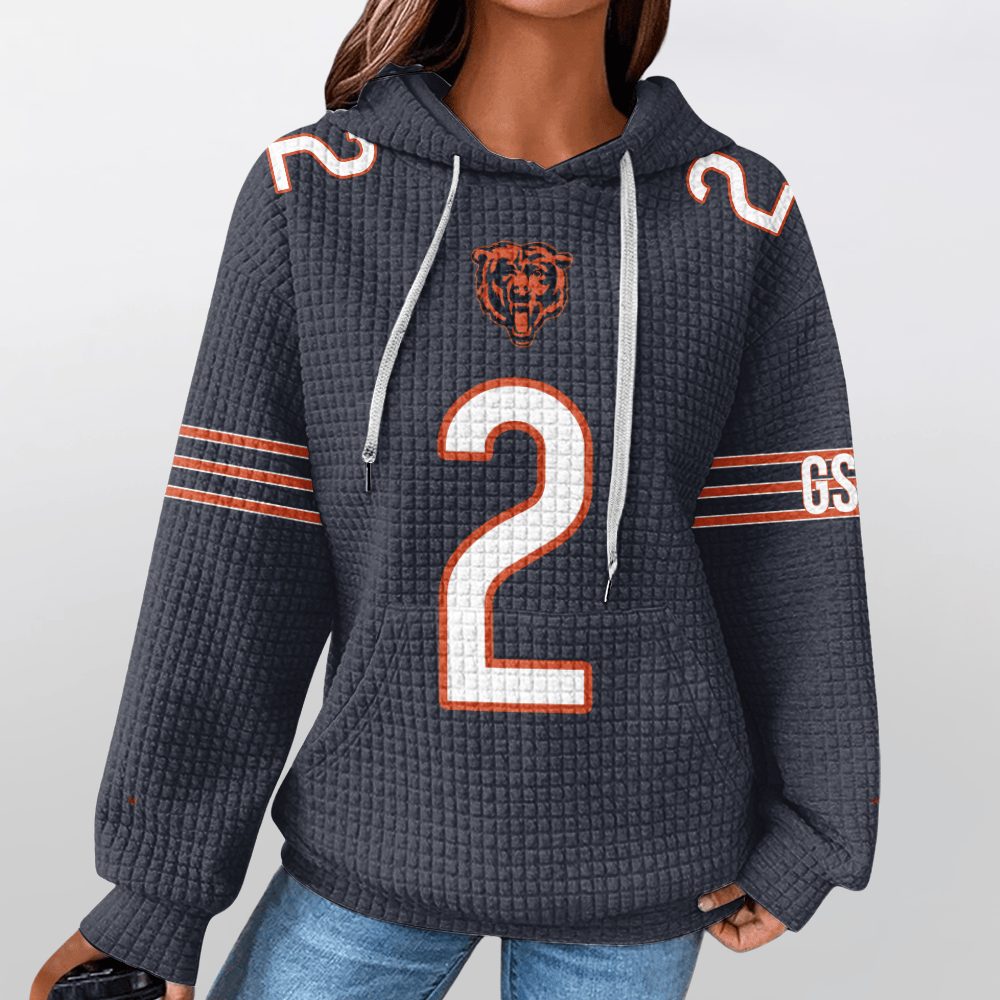 Unisex Chicago D.J.M 2 Waffle Hoodie - Image 2