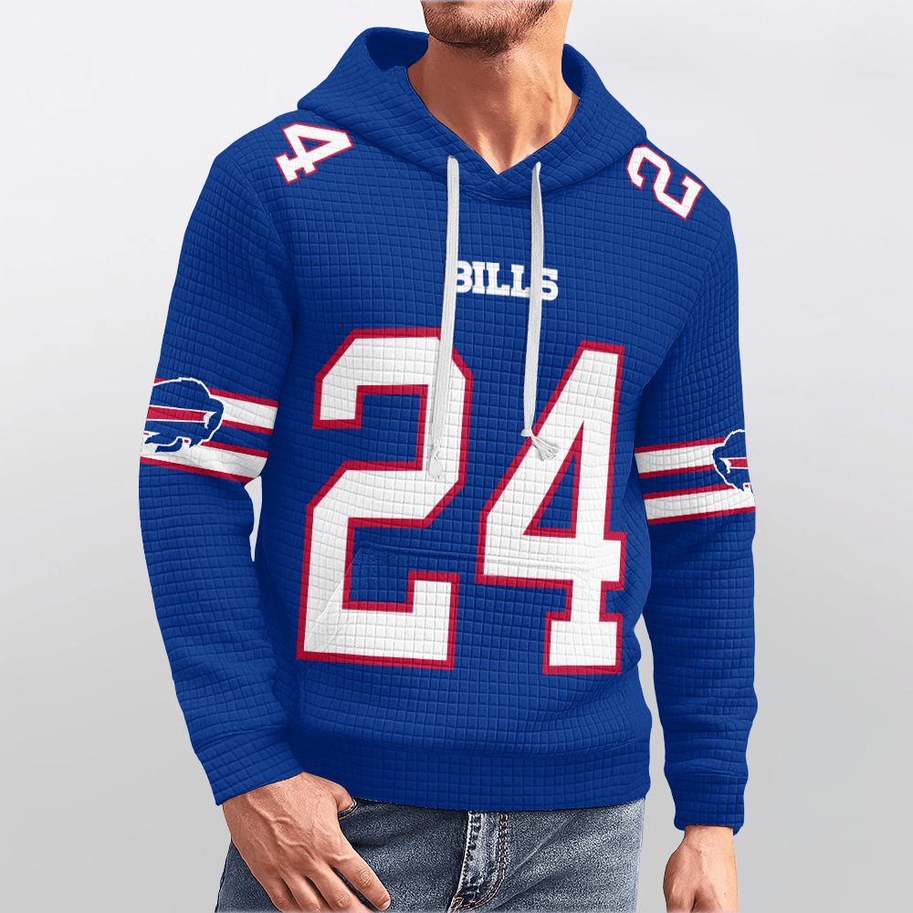 Unisex Buffalo 24 Waffle Hoodie - Image 2