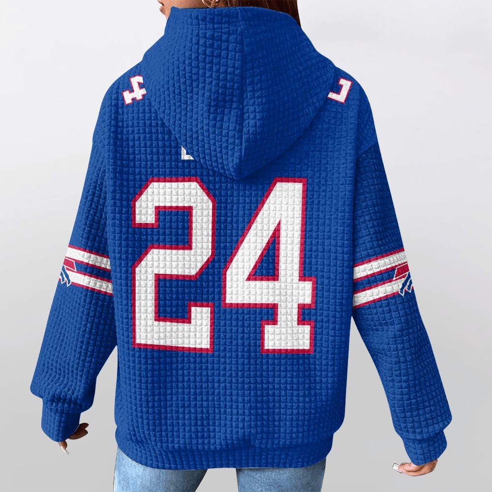 Unisex Buffalo 24 Waffle Hoodie - Image 4