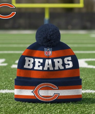 Chicago Bears , Premium Nfl Winter Pom Beanie Hat