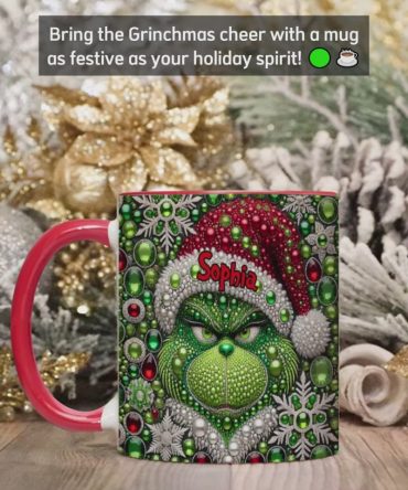 Merry Grinchmas - Personalized Stole Christmas Accent Mug