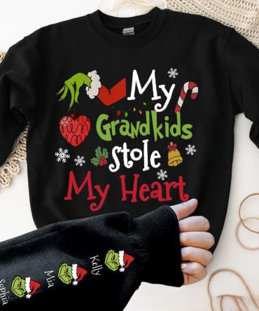 My Grandkids Stole My Heart - Stole Christmas All Over Shirt