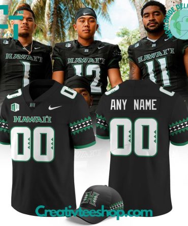 Hawaii Rainbow Warriors Special New Custom Football Jersey - Black