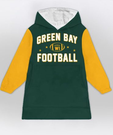Green Bay Football Blanket Hoodie