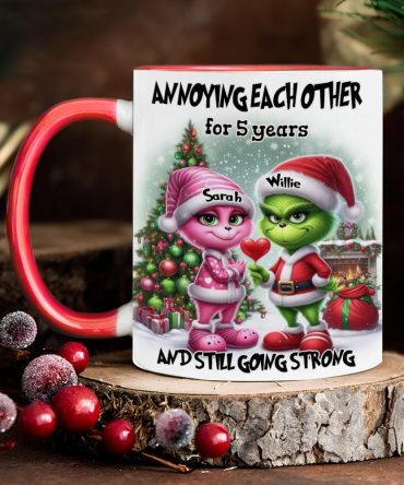 Annoying Each Other - Personalized Stole Christmas Accent Mug