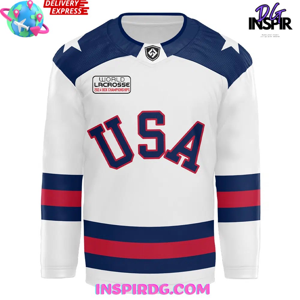 2024 United States Women'S Box White Hockey Jersey - Image 2
