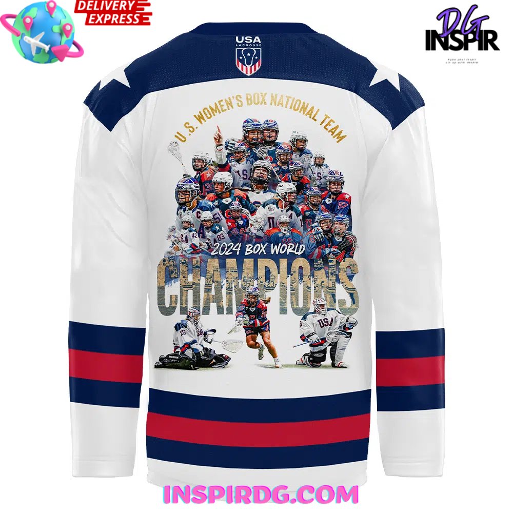 2024 United States Women'S Box White Hockey Jersey - Image 3