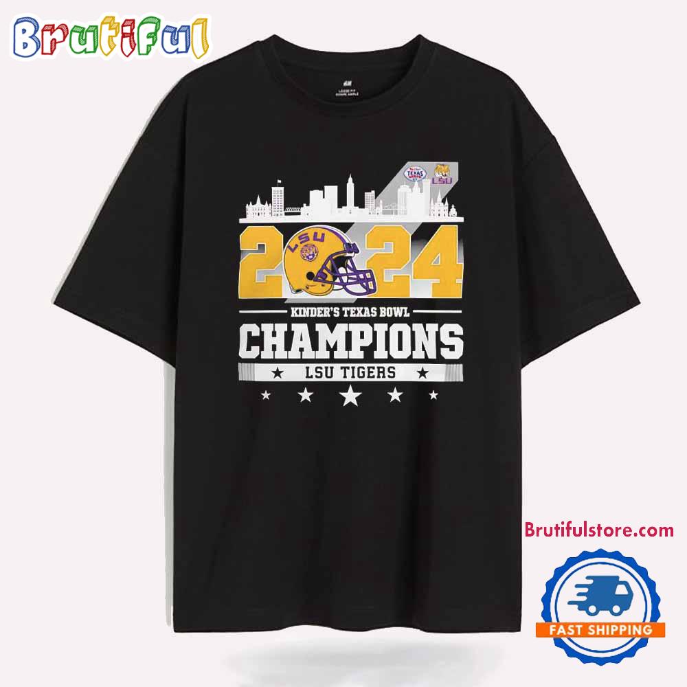 2024 Kinder’S Texas Bowl Champions Lsu Tigers City Skyline T Shirt