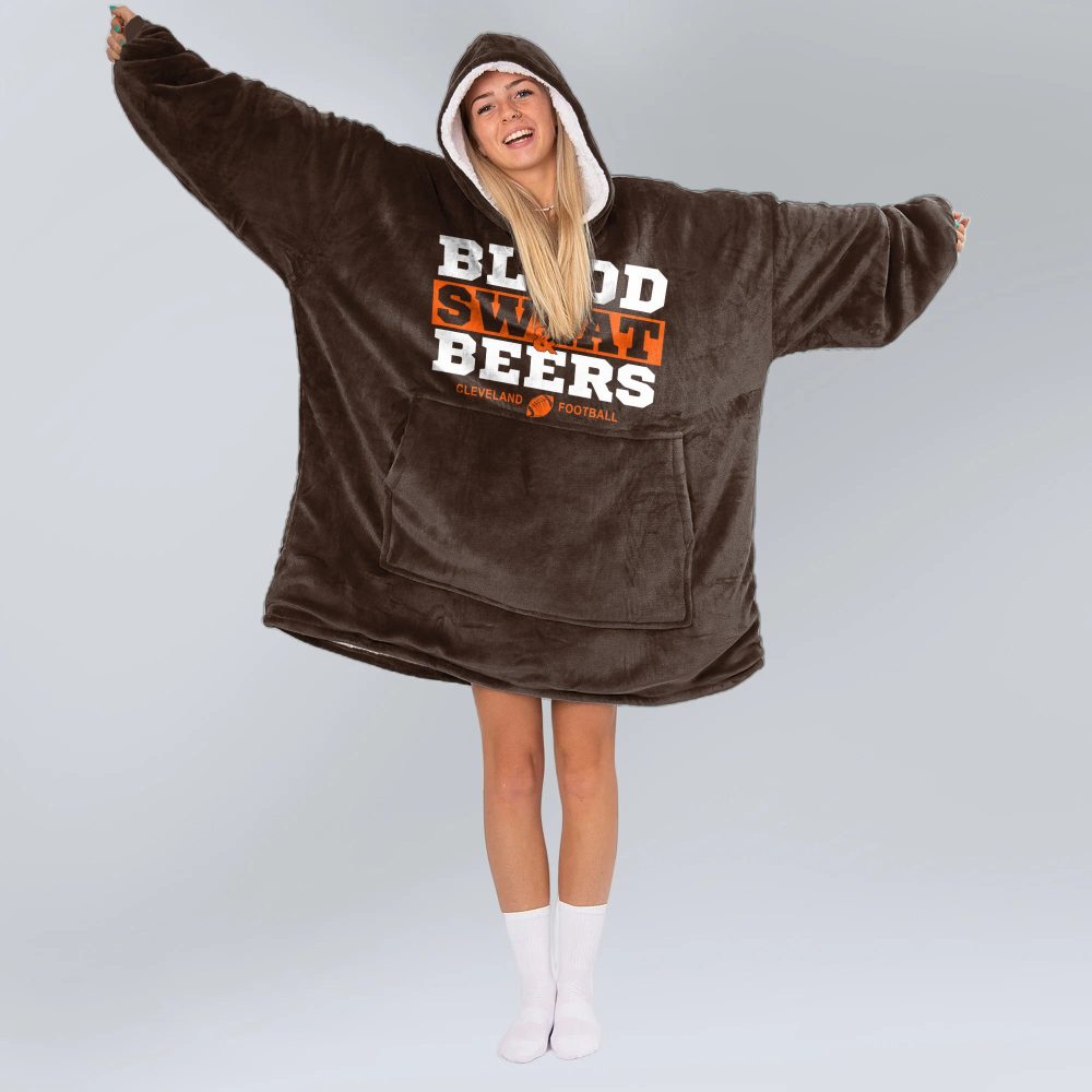 Blood Sweat & Beer Blanket Hoodie - Image 2