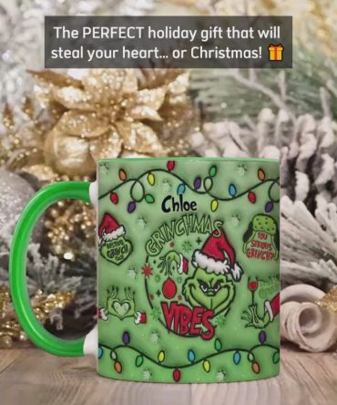 Grinchmas Vibes - Personalized Stole Christmas Accent Mug