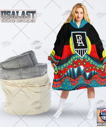 Afl Port Adelaide Football Club Lover Aboriginal Flag Indigenous Blanket Hoodie Hoodie Blanket