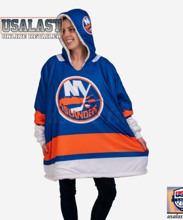 New York Islanders Big Logo Fleece Hoodie Blanket