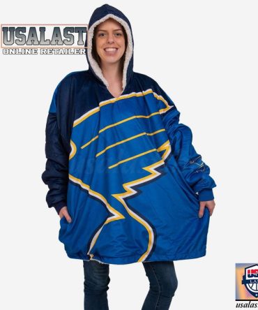 Nhl St. Louis Blues Big Logo Fleece Hoodie Blanket