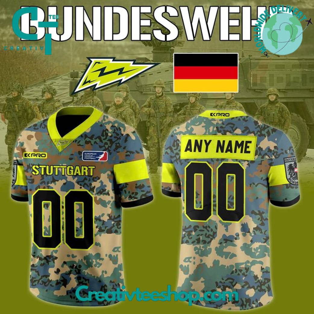 Stuttgart Surge Bundeswehr 2025 Personalized Football Jersey