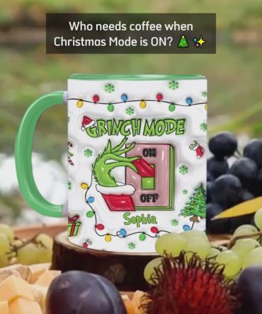 Christmas Mode On - Personalized Stole Christmas Accent Mug