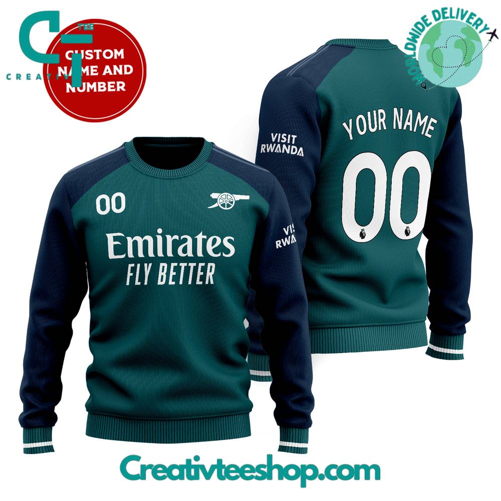 Arsenal Third Kits Personalized Sweater