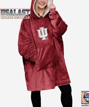 Indiana Hoosiers Ncaa Blanket Hoodie Hoodie Blanket