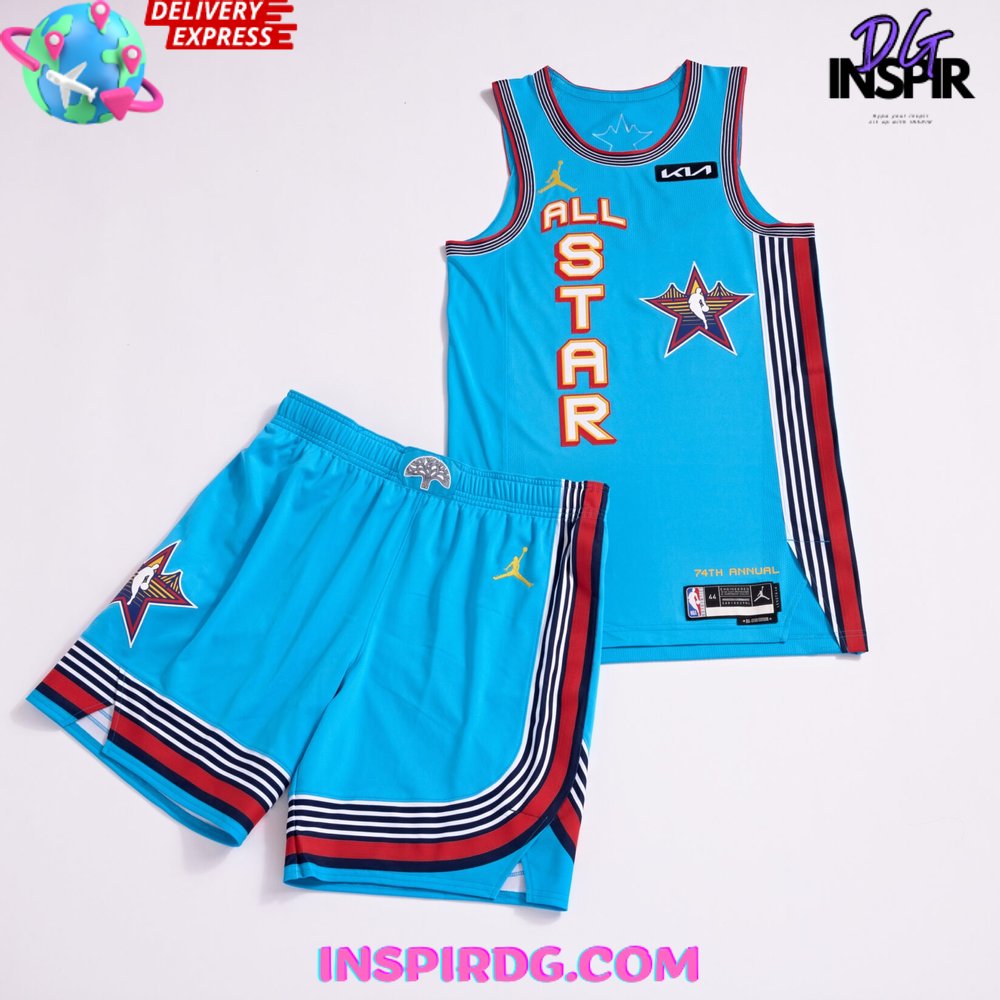 2025 Nba All-Star Game Uniforms Light Blue Jersey - Image 2