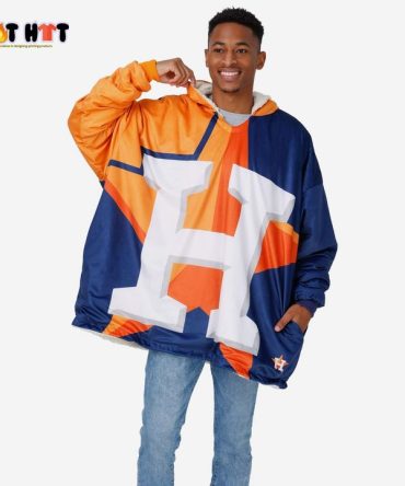 Mlb Houston Astros Big Logo Blanket Hoodie Hoodie Blanket