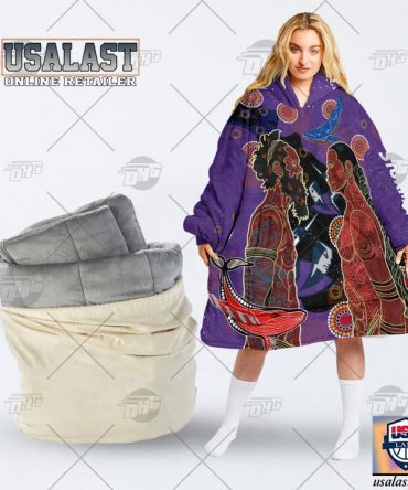 Personalized Melbourne Storm Naidoc Blanket Hoodie Hoodie Blanket