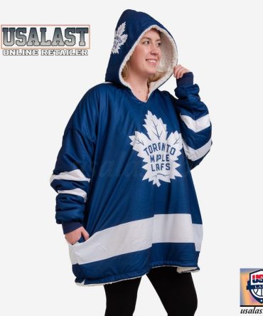 Toronto Maple Leafs Nhl Fleece Hoodie Blanket