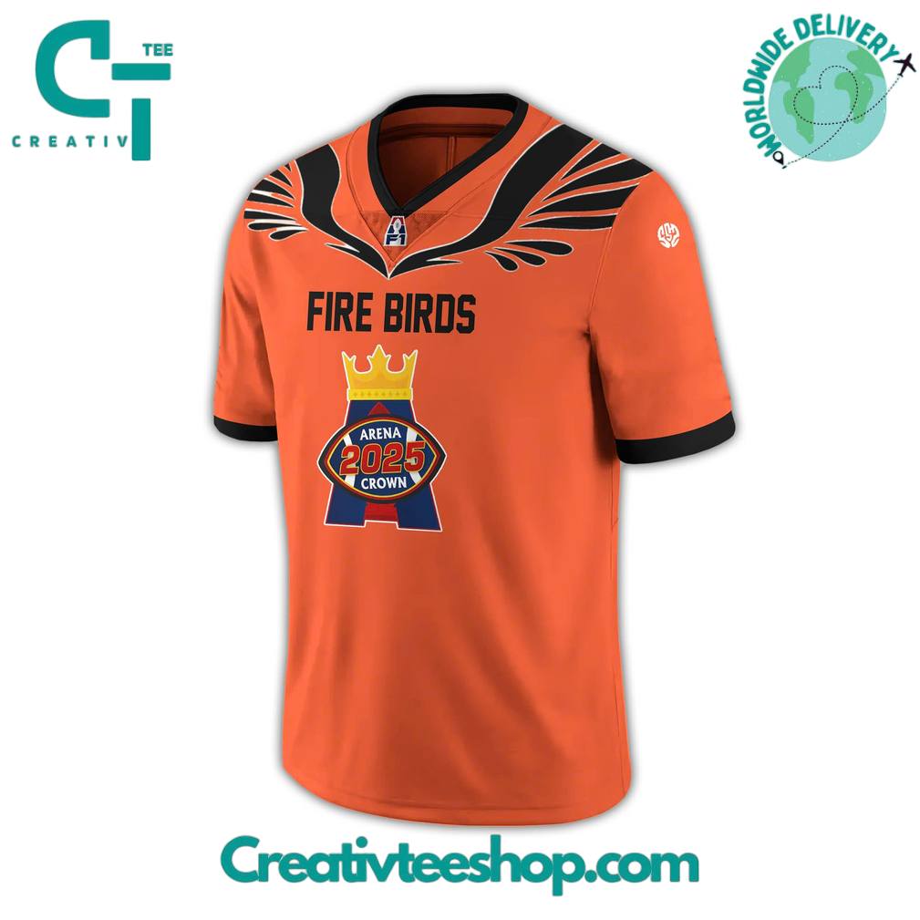Albany Firebirds 2025 Arena Crown Champions Custom Football Jersey - Image 2