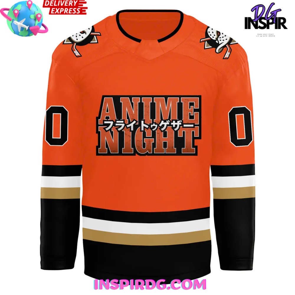 Anaheim Ducks Anime Night 2025 Hockey Jersey - Image 2