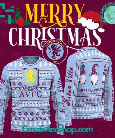 Aston Villa Merry Christmas 2024 Ugly Sweater