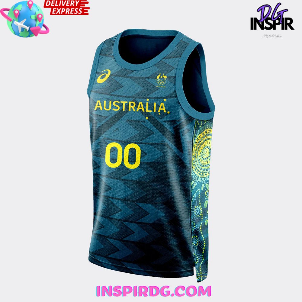 Australia Basketball Olympic Paris 2024 Jersey - Image 2