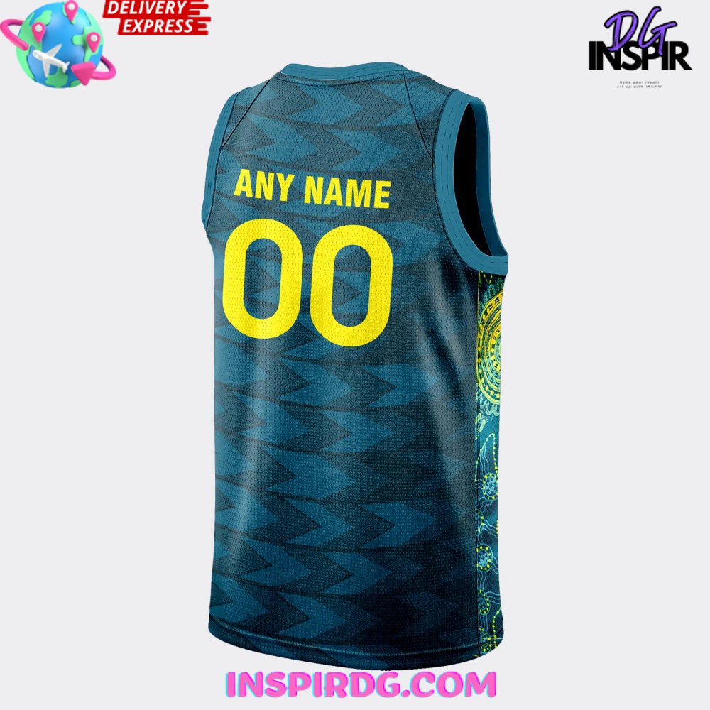 Australia Basketball Olympic Paris 2024 Jersey - Image 3